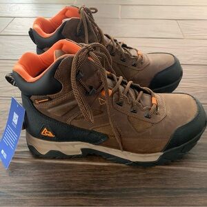 New ACE Shoes for Crews Men's Brown and Orange Work Boots Size 9